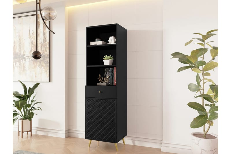 Kintore Bokhylle 50x42 cm - Svart - Oppbevaring - Hyller - Bokhylle