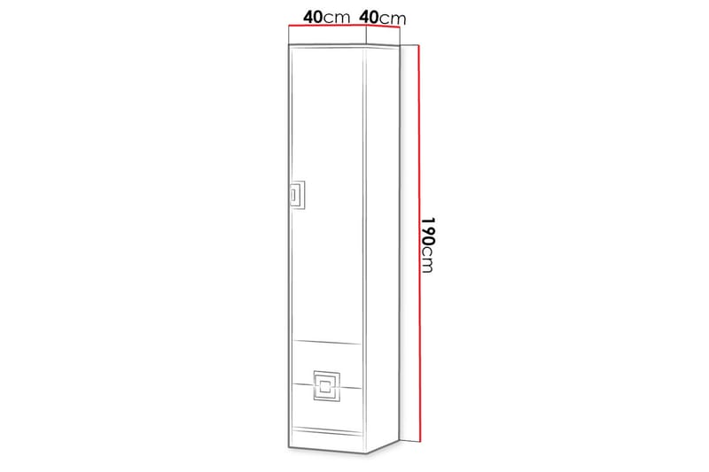 Klacksberg Hylle 40x40x190 cm - Beige / Hvit - Oppbevaring - Hyller - Bokhylle