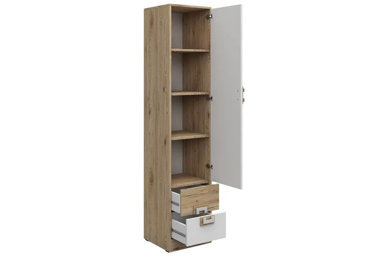 Klacksberg Hylle 40x40x190 cm - Beige / Hvit - Oppbevaring - Hyller - Bokhylle