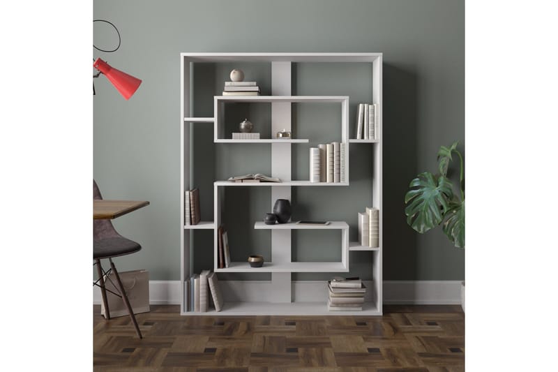 Kussmann Bokhylle 120 cm - Hvit - Oppbevaring - Hyller - Bokhylle