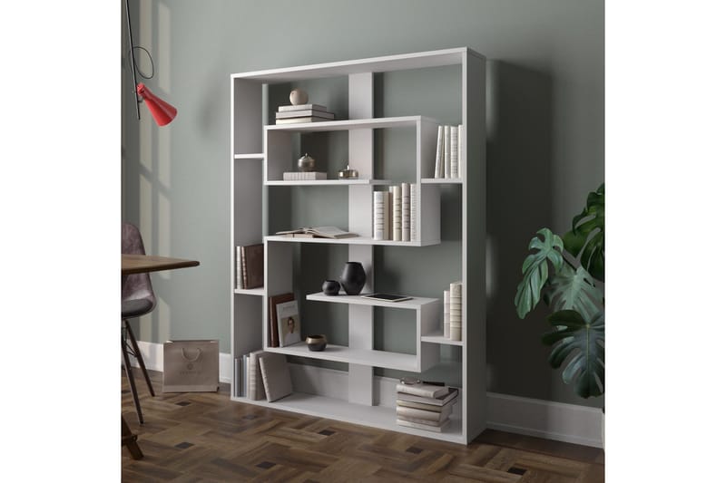 Kussmann Bokhylle 120 cm - Hvit - Oppbevaring - Hyller - Bokhylle
