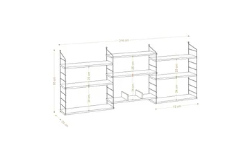 Laba Bokhylle 85x20 cm Brun - Hanah Home - Oppbevaring - Hyller - Bokhylle