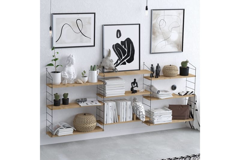 Laba Bokhylle 85x20 cm Brun - Hanah Home - Oppbevaring - Hyller - Bokhylle