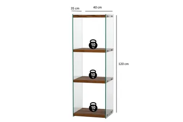 Lepinas Bokhylle 40 cm i Valnøttutseende - Natur - Oppbevaring - Hyller - Bokhylle