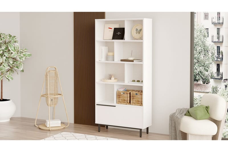 Liyakat Bokhylle 83,9 cm, Hvit