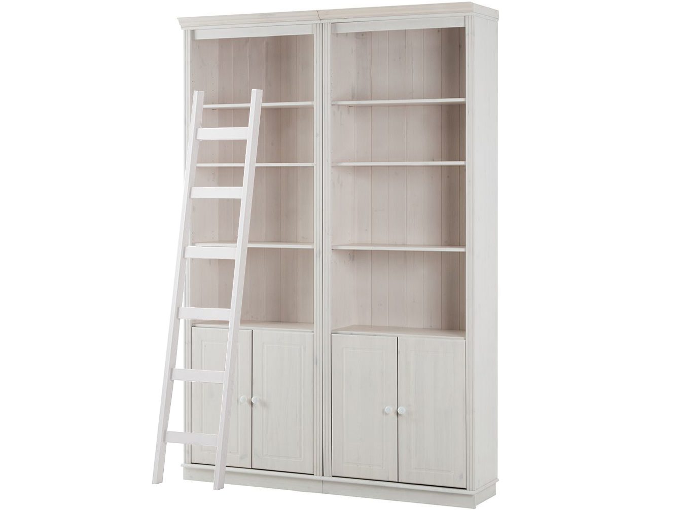 Bokhylle Loft24 Anita Hvit/lakk - Hvit/lakk