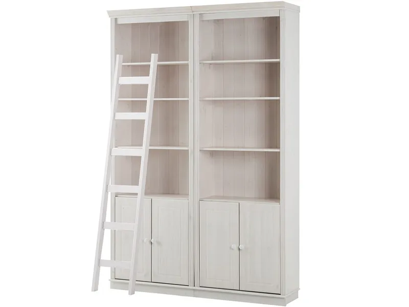 Bokhylle Loft24 Anita Hvit/lakk, Hvit/lakk