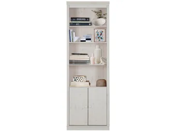 Bokhylle Loft24 Anita Hvit/lakk - Hvit/lakkert - Oppbevaring - Hyller - Bokhylle