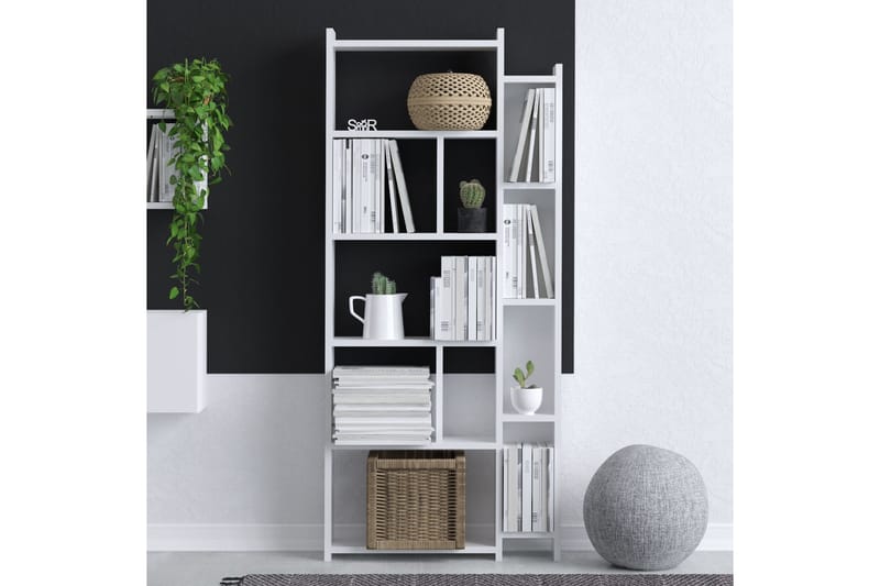 Lonhiene Bokhylle 65x15 cm Hvit - Hanah Home - Oppbevaring - Hyller - Bokhylle