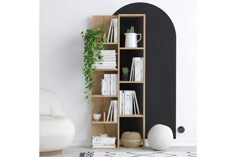 Makhan Bokhylle 60x18 cm Brun - Hanah Home - Oppbevaring - Hyller - Bokhylle