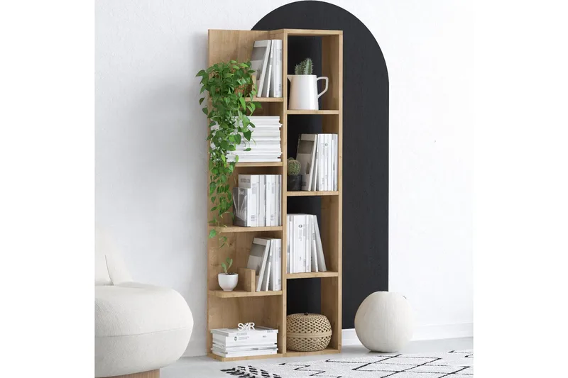 Makhan Bokhylle 60x18 cm Brun - Hanah Home - Oppbevaring - Hyller - Bokhylle