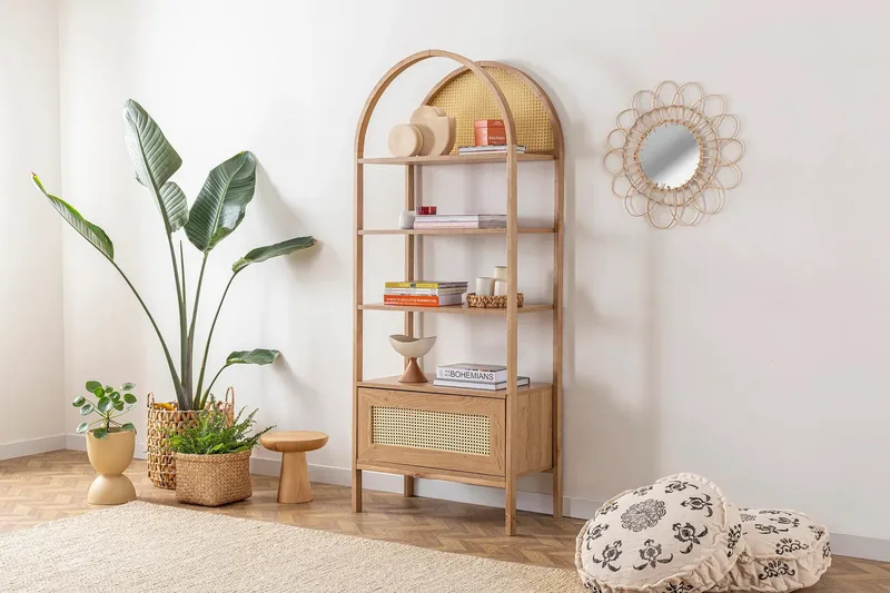 Makwana Bokhylle 75 cm, Naturell