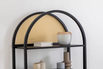Makwana Bokhylle 76 cm i Mørkt Tre - Svart - Oppbevaring - Hyller - Bokhylle