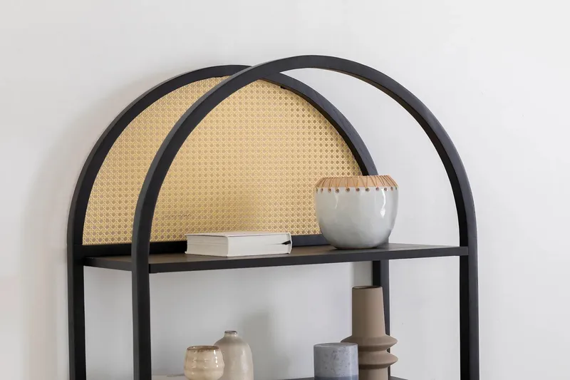 Makwana Bokhylle 76 cm - Svart - Oppbevaring - Hyller - Bokhylle