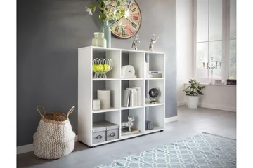Milahn Bokhylle 108 cm i Malt Tre - Hvit - Oppbevaring - Hyller - Bokhylle