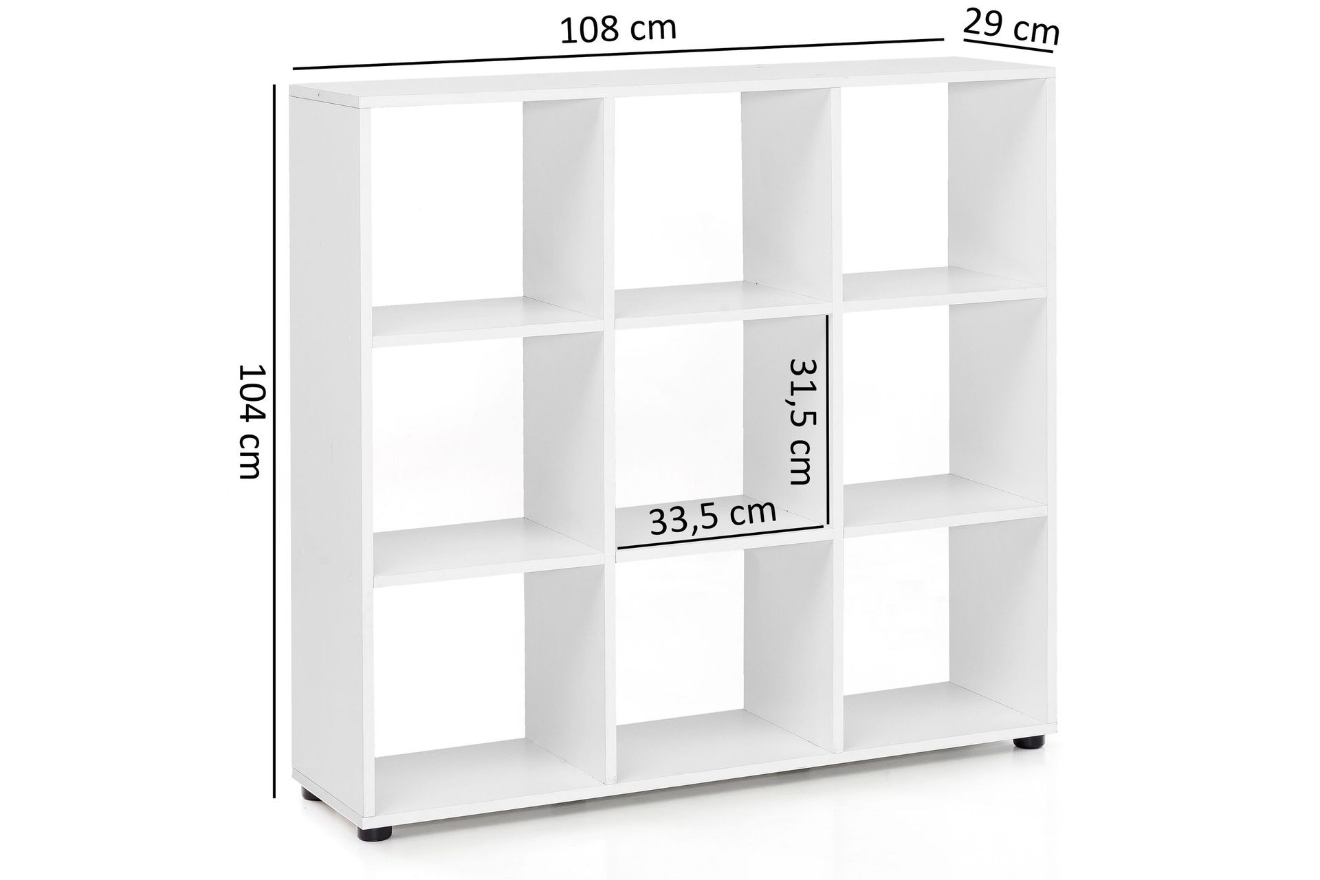 Milahn Bokhylle 108x29 cm - Hvit - Oppbevaring - Hyller - Bokhylle