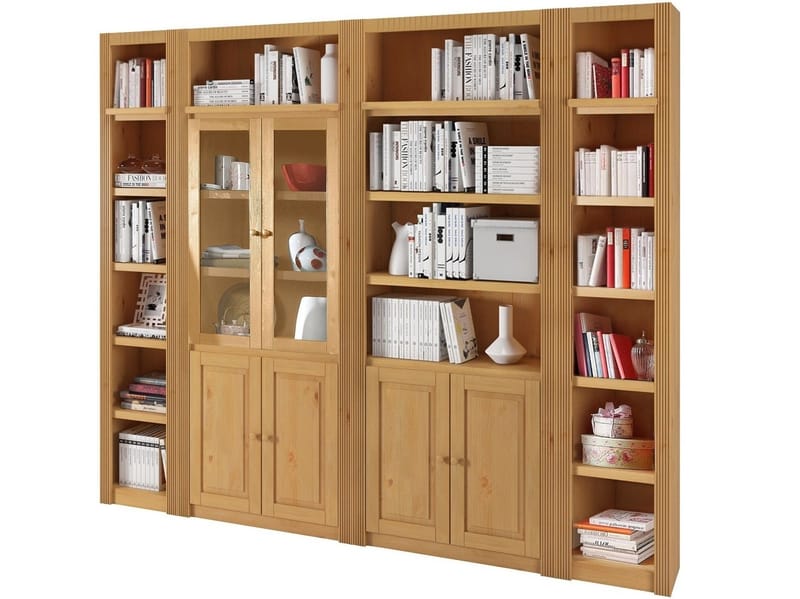 Minturn Bokhylle med Glassdører 29x255 cm, Natur