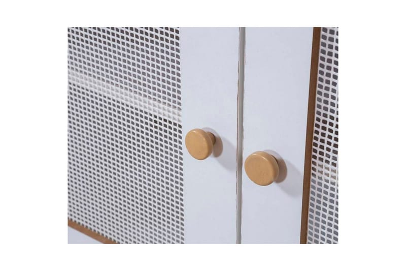 Bokhylle Mjudi Hvit / Eik - Hvit - Oppbevaring - Hyller - Bokhylle