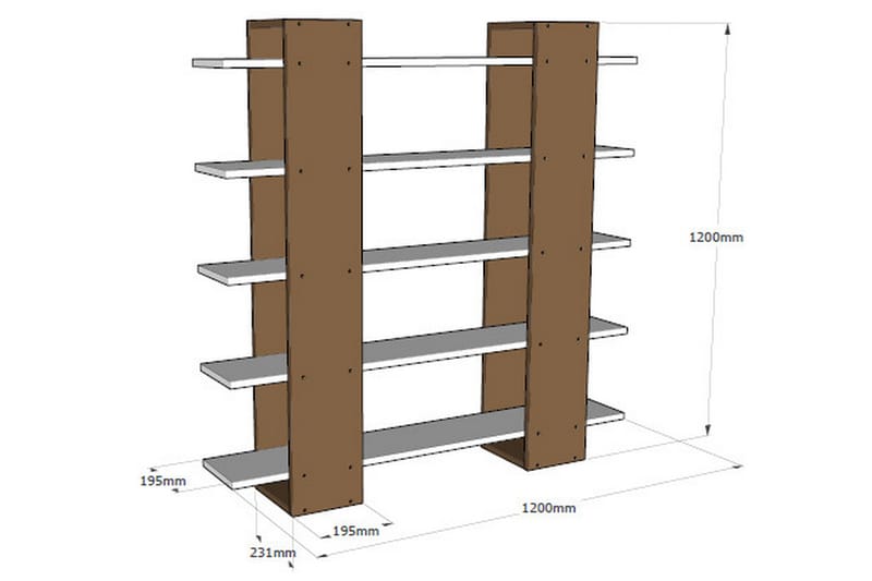 Mod Design Bokhylle - Oppbevaring - Hyller - Bokhylle