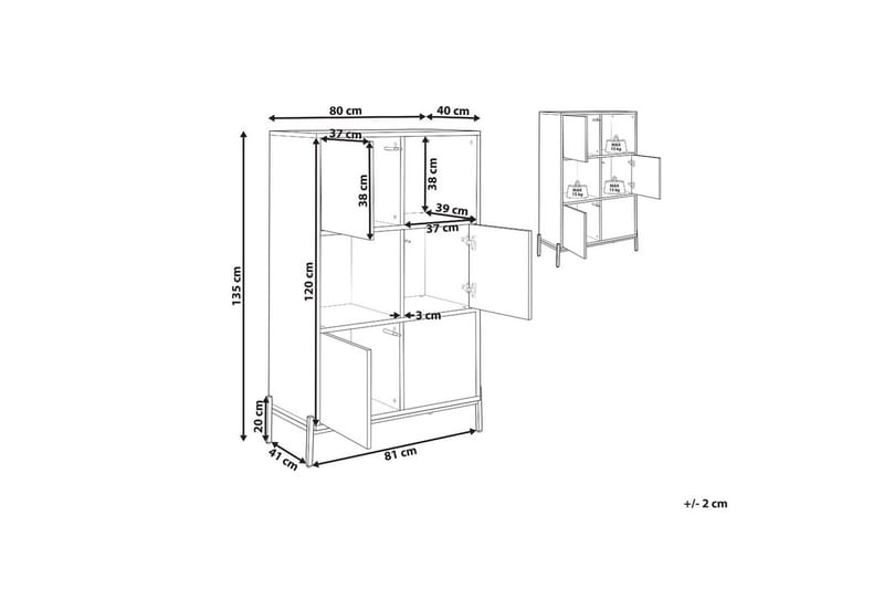 Bokhylle Moines - Oppbevaring - Hyller - Bokhylle