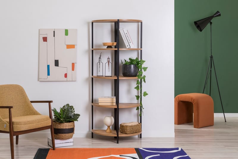 Monaia Bokhylle 66 cm - Brun/Svart - Oppbevaring - Hyller - Bokhylle