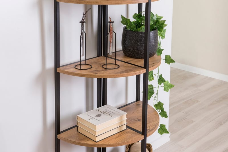 Monaia Bokhylle 66 cm - Brun/Svart - Oppbevaring - Hyller - Bokhylle