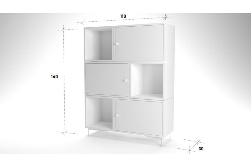 Myrvallen Bokhylle 110 cm - Brun/Grå - Oppbevaring - Hyller - Bokhylle