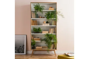 Nature Bokhylle 101 cm i Eik - Hvit|Beige - Oppbevaring - Hyller - Bokhylle