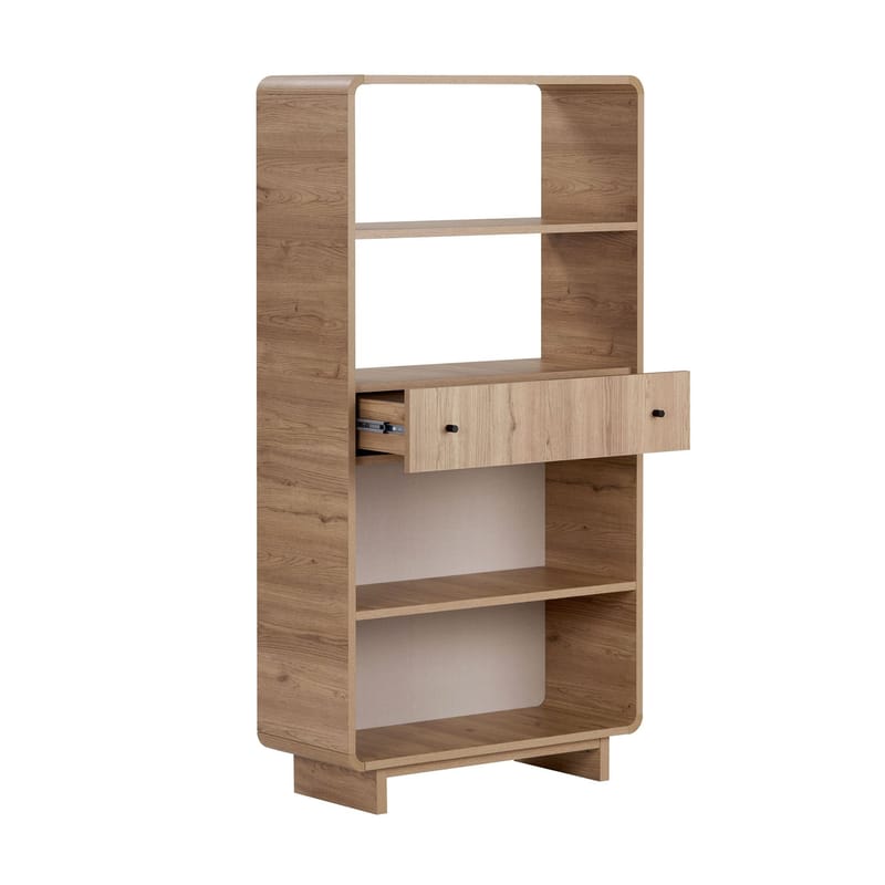 Bokhylle Nordure Senza (78 x 153 x 34 cm) Eik - Eik - Oppbevaring - Hyller - Bokhylle