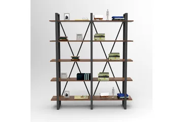 Numandro Bokhylle 154,8 cm i Teak - Brun - Oppbevaring - Hyller - Bokhylle
