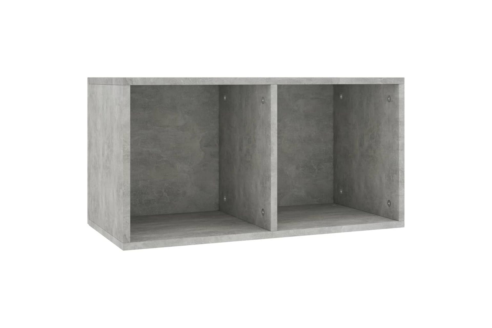 Oppbevaringsboks LP betonggrå 71x34x36 cm sponplate - Grå - Oppbevaring - Hyller - Bokhylle