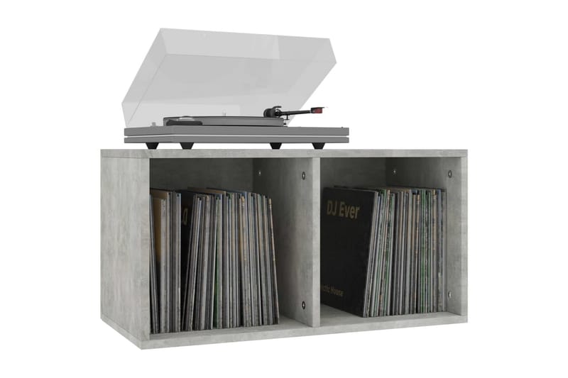 Oppbevaringsboks LP betonggrå 71x34x36 cm sponplate - Grå - Oppbevaring - Hyller - Bokhylle
