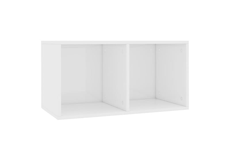 Oppbevaringsboks LP høyglans hvit 71x34x36 cm sponplate - Hvit - Oppbevaring - Hyller - Bokhylle
