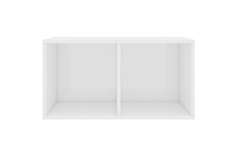 Oppbevaringsboks LP høyglans hvit 71x34x36 cm sponplate - Hvit - Oppbevaring - Hyller - Bokhylle