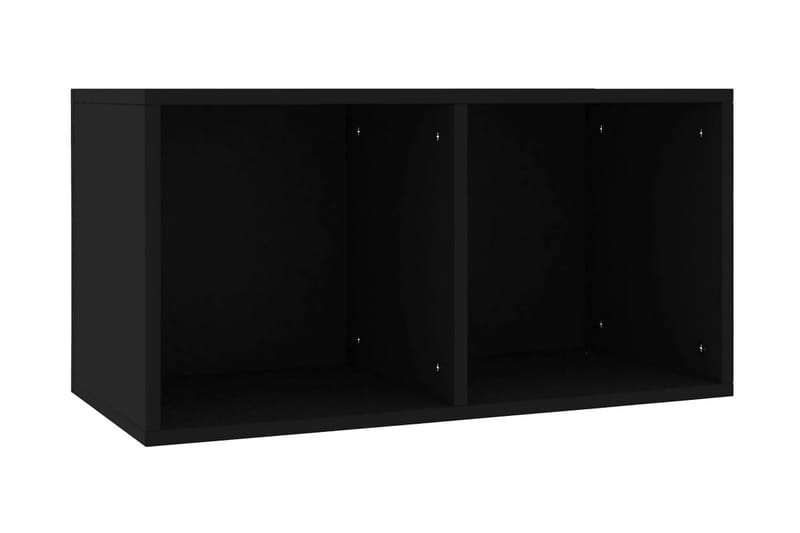 Oppbevaringsboks LP svart 71x34x36 cm sponplate - Svart - Oppbevaring - Hyller - Bokhylle