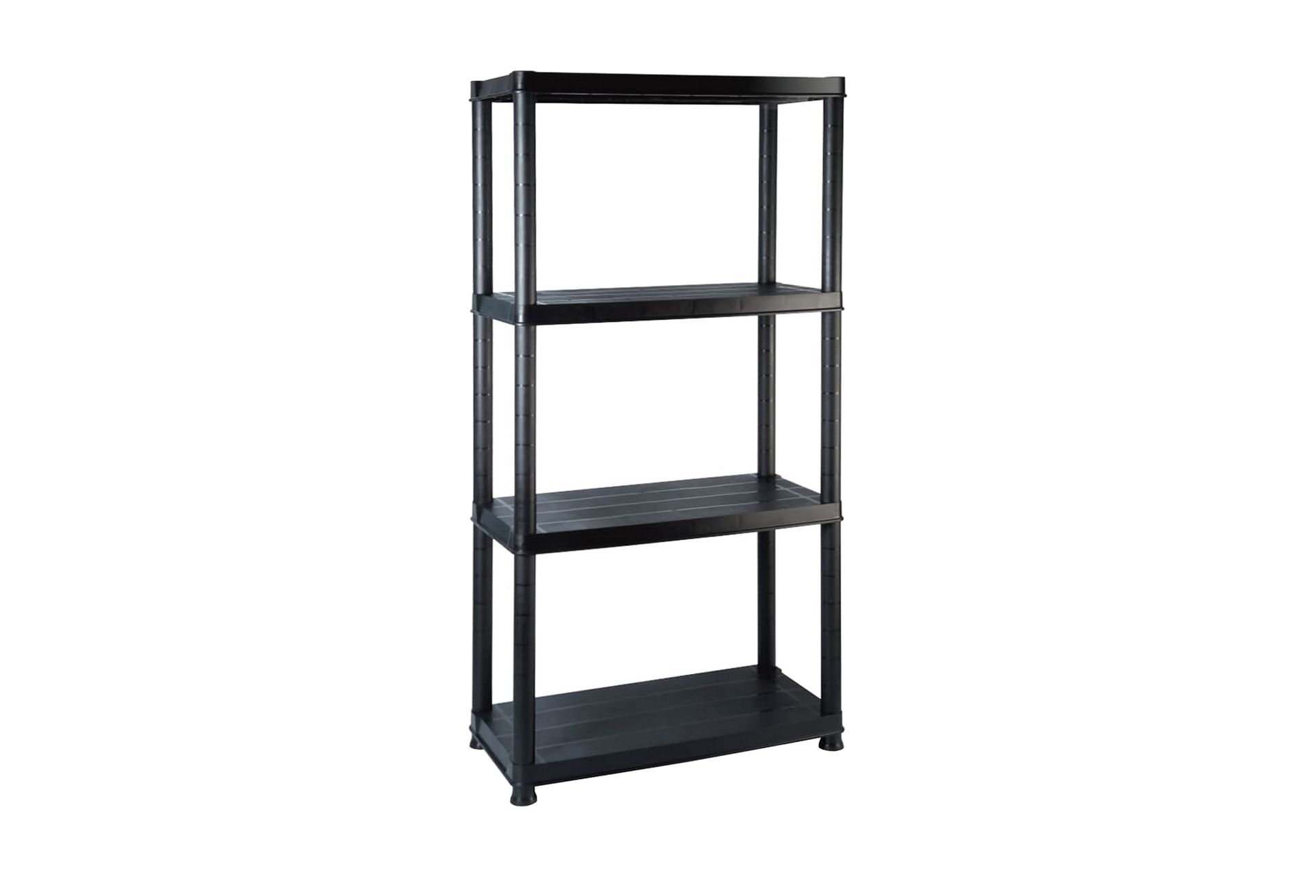 Oppbevaringshylle 4 nivåer svart 61x30,5x130 cm plast - Svart - Oppbevaring - Hyller - Bokhylle
