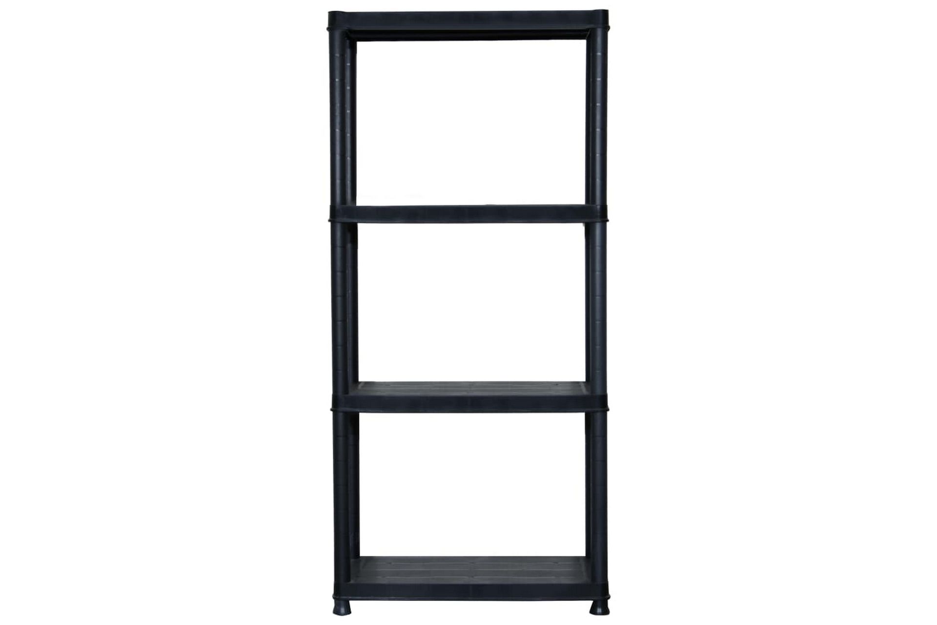 Oppbevaringshylle 4 nivåer svart 61x30,5x130 cm plast - Svart - Oppbevaring - Hyller - Bokhylle