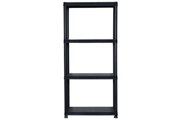 Oppbevaringshylle 4 nivåer svart 61x30,5x130 cm plast - Svart - Oppbevaring - Hyller - Bokhylle