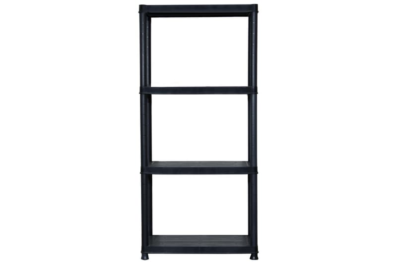 Oppbevaringshylle 4 nivåer svart 61x30,5x130 cm plast - Svart - Oppbevaring - Hyller - Bokhylle