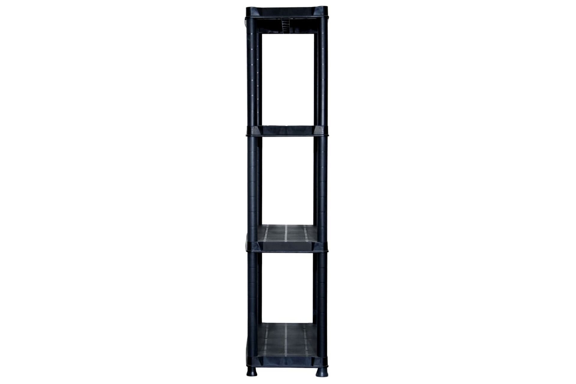 Oppbevaringshylle 4 nivåer svart 61x30,5x130 cm plast - Svart - Oppbevaring - Hyller - Bokhylle