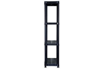 Oppbevaringshylle 4 nivåer svart 61x30,5x130 cm plast - Svart - Oppbevaring - Hyller - Bokhylle