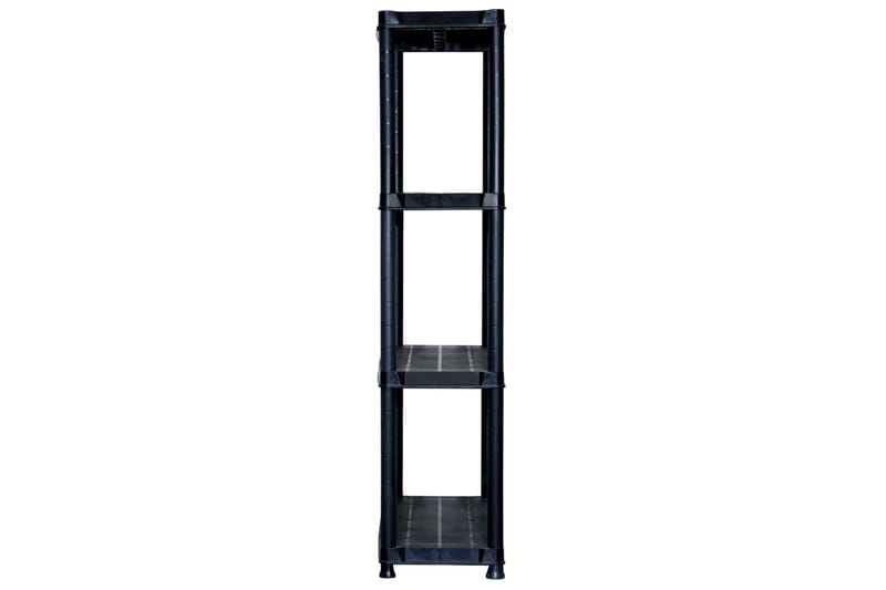 Oppbevaringshylle 4 nivåer svart 61x30,5x130 cm plast - Svart - Oppbevaring - Hyller - Bokhylle