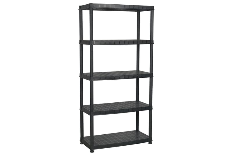 Oppbevaringshylle 5 nivåer svart 85x40x185 cm plast - Svart - Oppbevaring - Hyller - Bokhylle