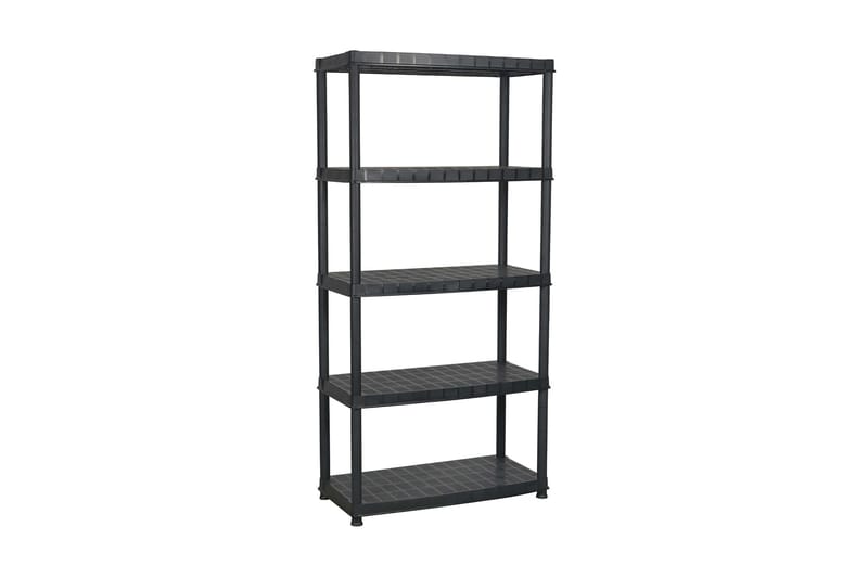 Oppbevaringshylle 5 nivåer svart 91,5x45,7x185 cm plast - Svart - Oppbevaring - Hyller - Bokhylle