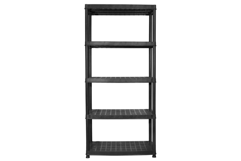 Oppbevaringshylle 5 nivåer svart 91,5x45,7x185 cm plast - Svart - Oppbevaring - Hyller - Bokhylle