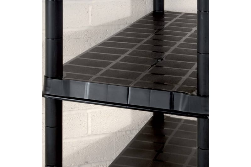 Oppbevaringshylle 5 nivåer svart 91,5x45,7x185 cm plast - Svart - Oppbevaring - Hyller - Bokhylle