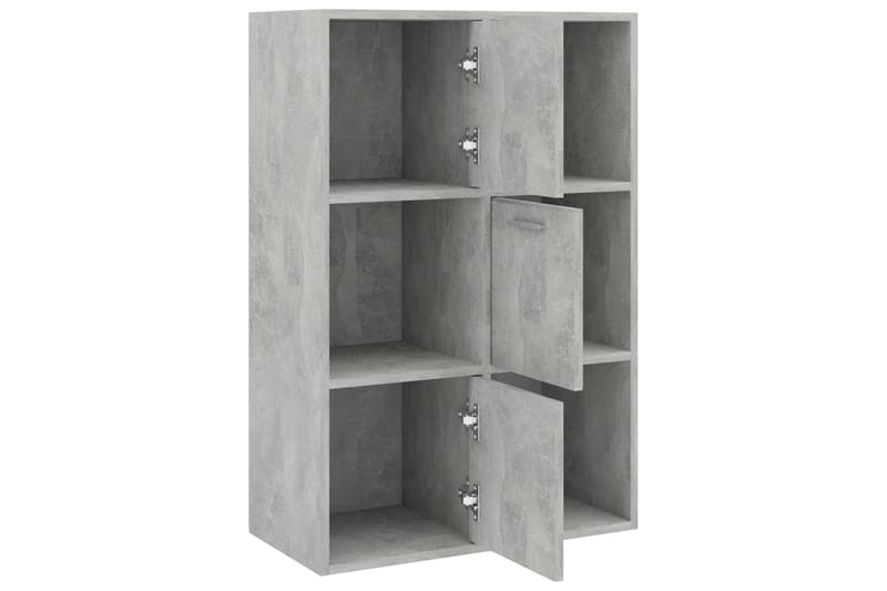 Oppbevaringsskap betonggrå 60x29,5x90 cm sponplate - Grå - Oppbevaring - Hyller - Bokhylle