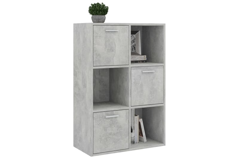 Oppbevaringsskap betonggrå 60x29,5x90 cm sponplate - Grå - Oppbevaring - Hyller - Bokhylle