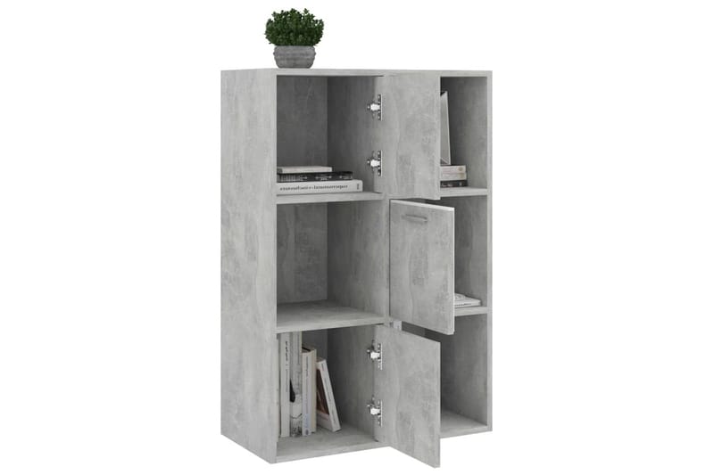 Oppbevaringsskap betonggrå 60x29,5x90 cm sponplate - Grå - Oppbevaring - Hyller - Bokhylle