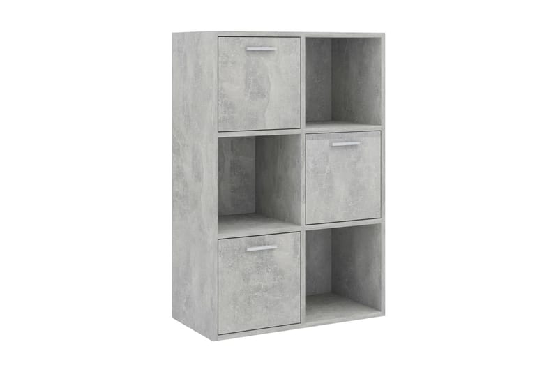 Oppbevaringsskap betonggrå 60x29,5x90 cm sponplate - Grå - Oppbevaring - Hyller - Bokhylle